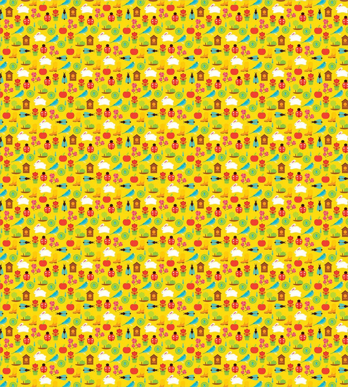 Garden Item Rabbit Flower — Pattern