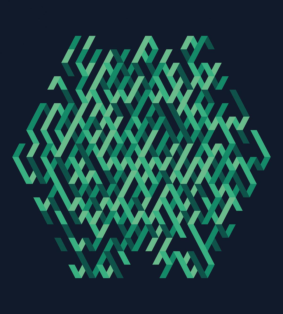 Ombre Maze Lines — Pattern