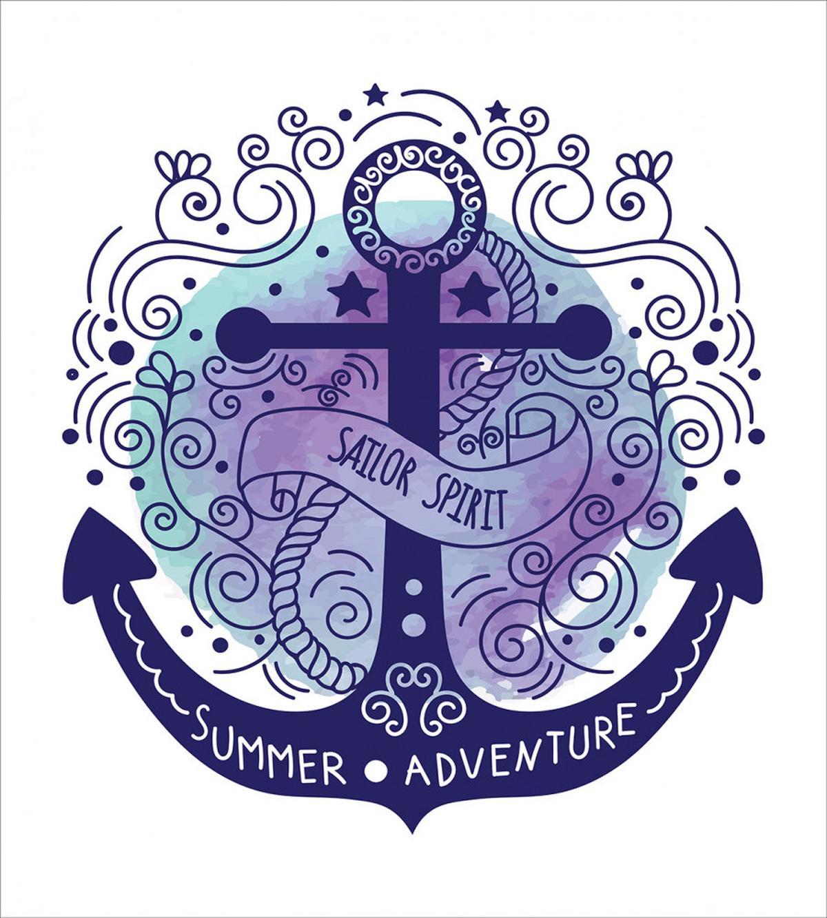 Watercolor Anchor — Pattern