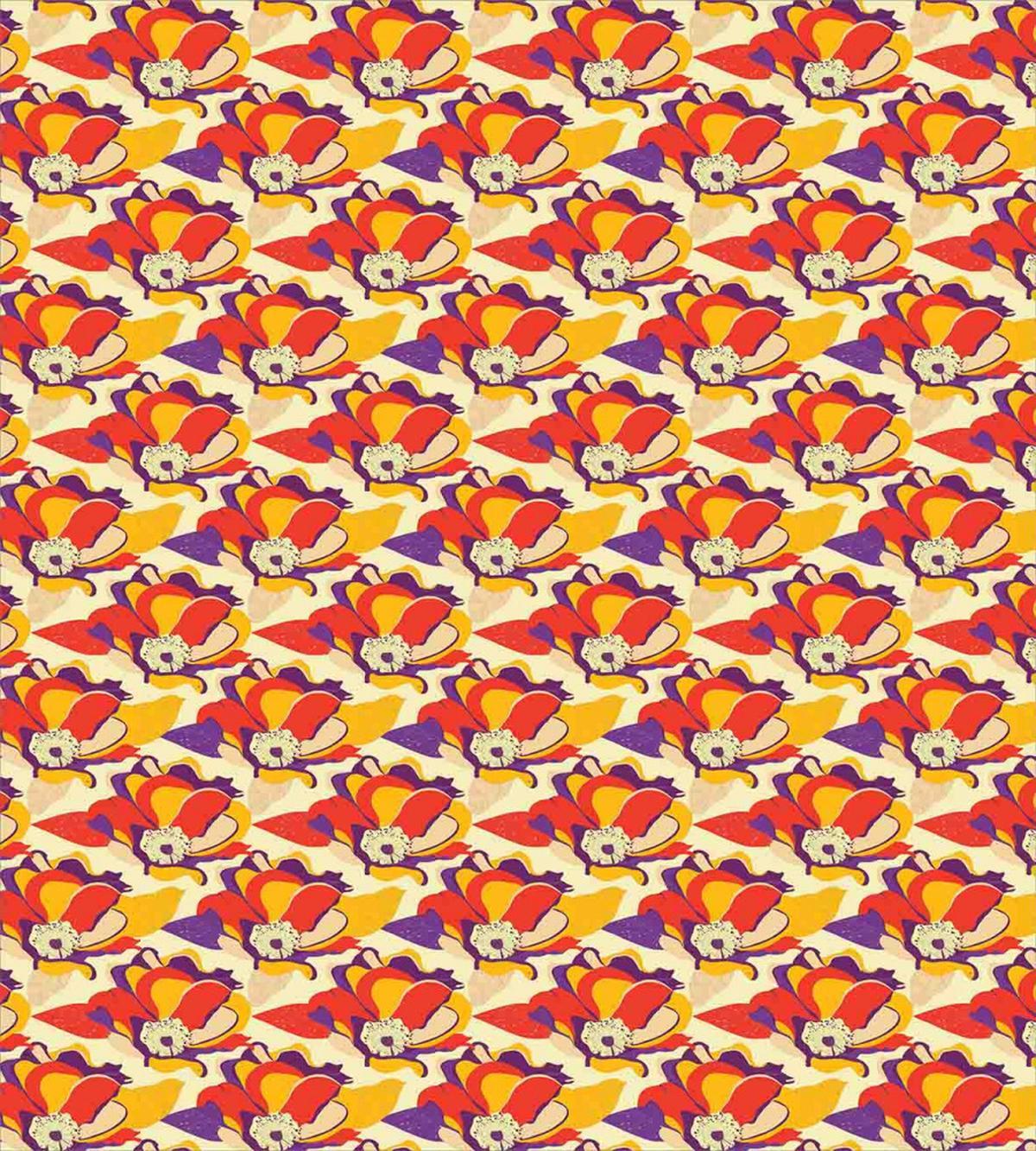 Colorful Poppy Garden — Pattern