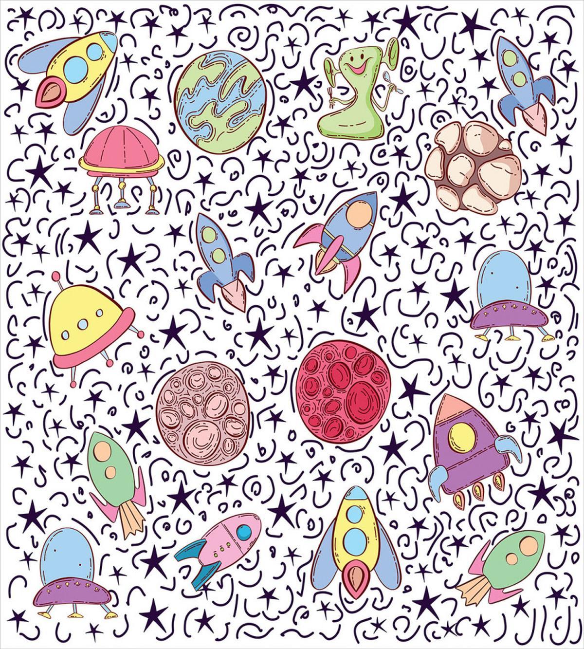 Planets Rockets and Aliens — Pattern