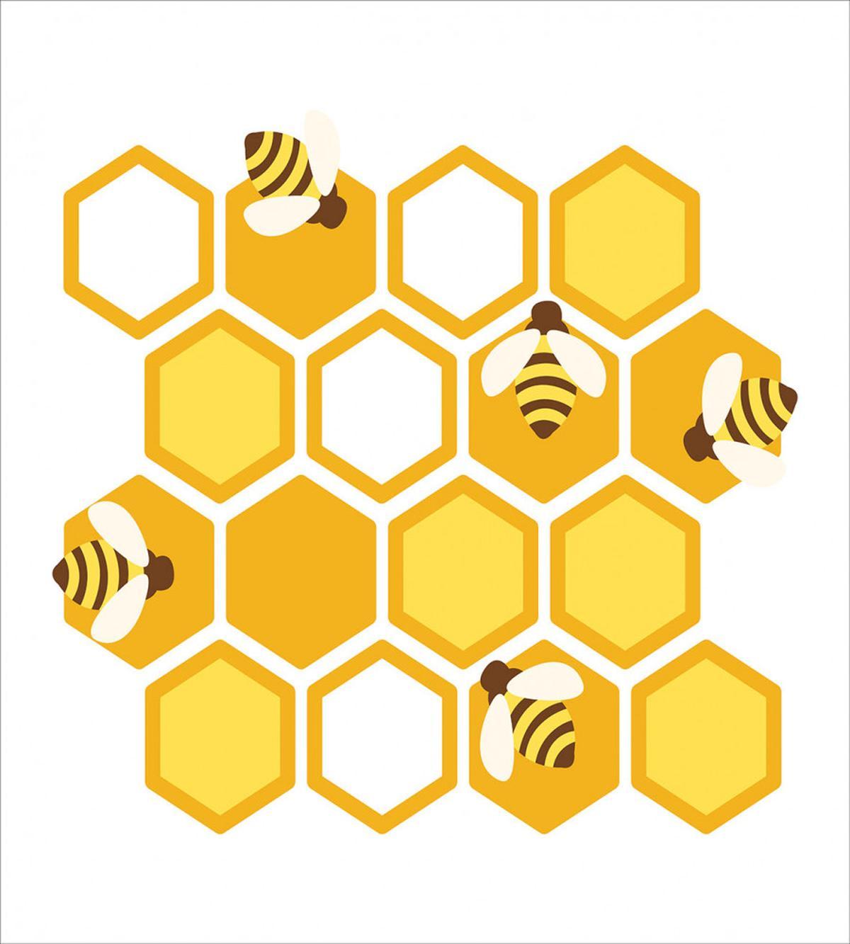 Geometric Honeycomb Bees — Pattern