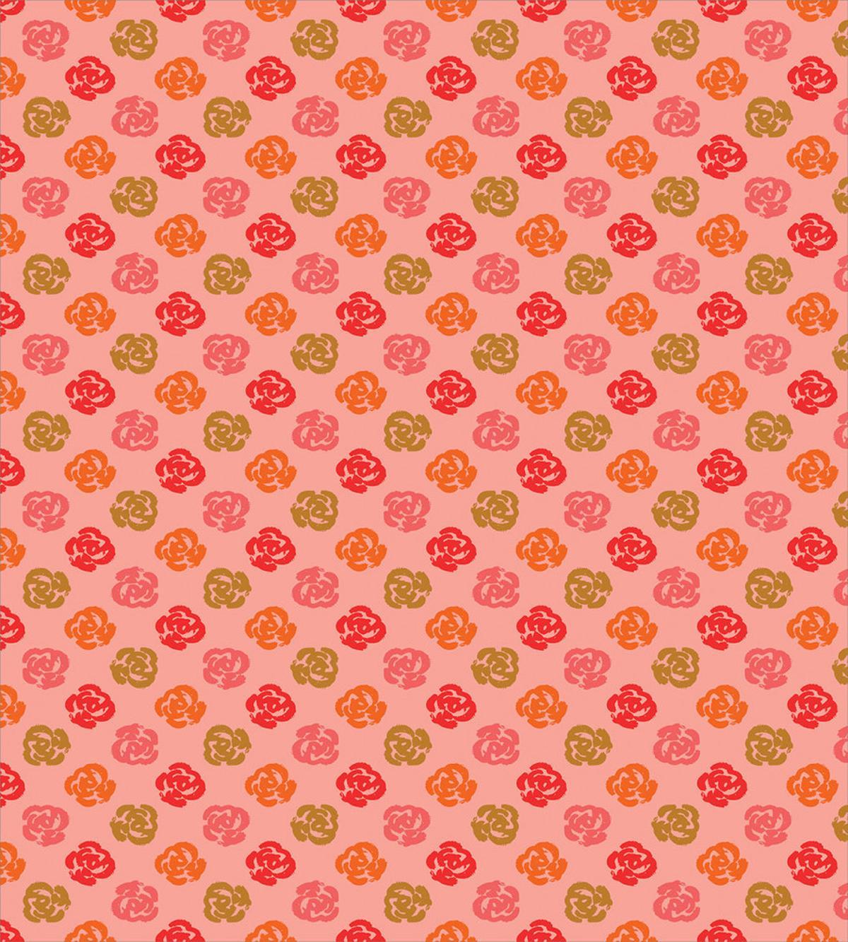 Grunge Love Roses Blossoms — Pattern