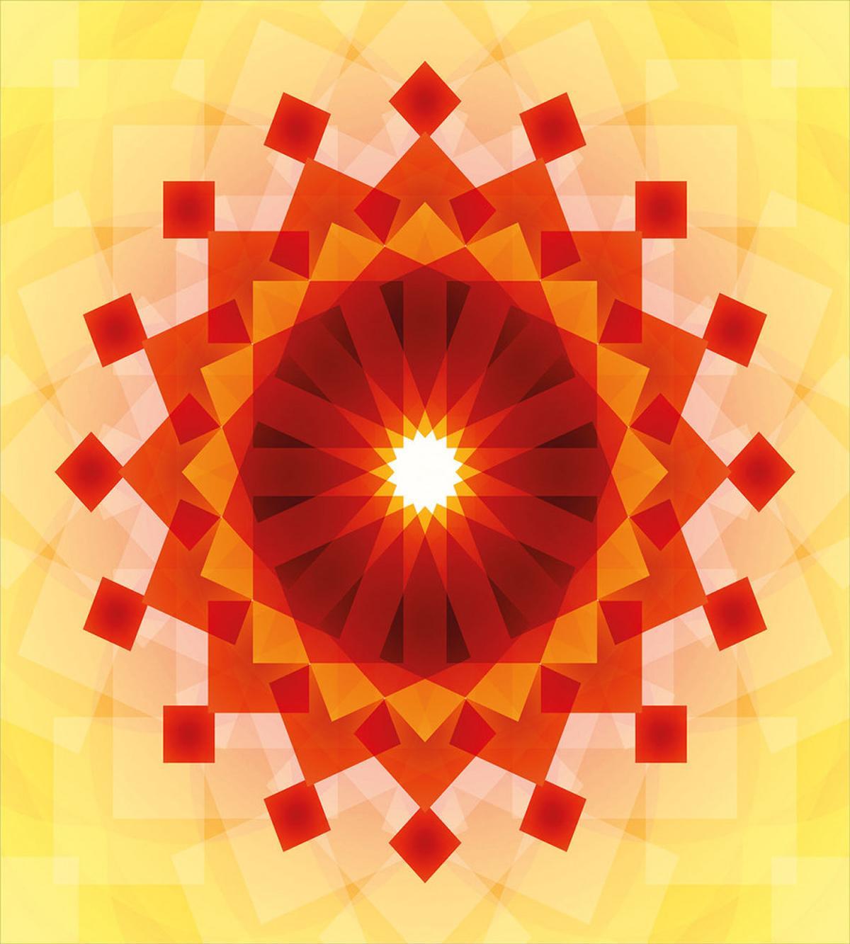 Fluorescent Rays Squares — Pattern