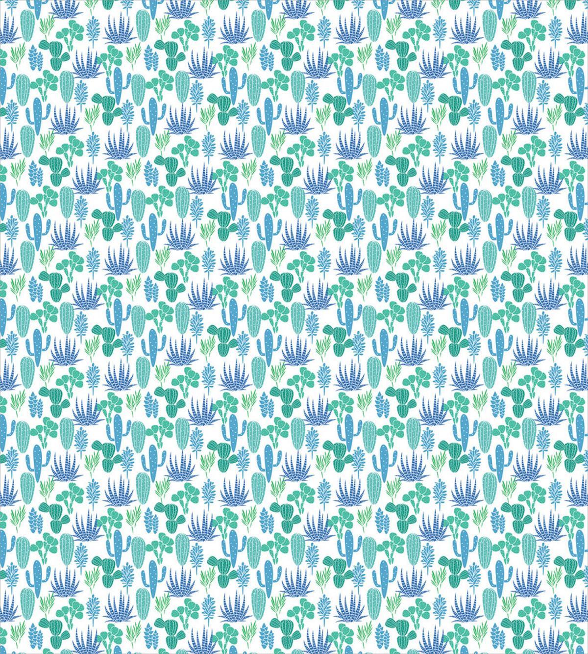 Blue Green Cacti Plants — Pattern