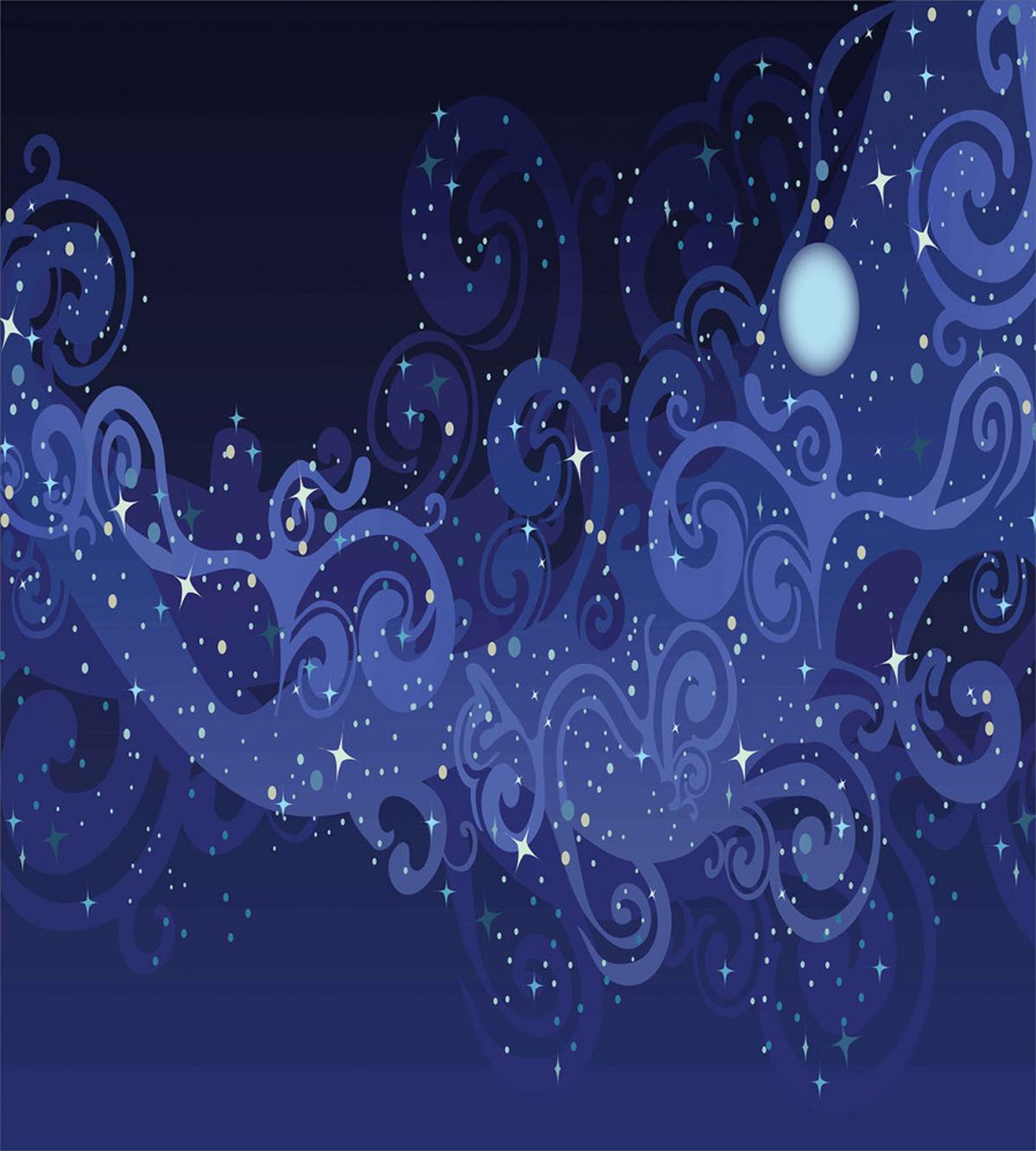 Abstract Starry Night Moon — Pattern