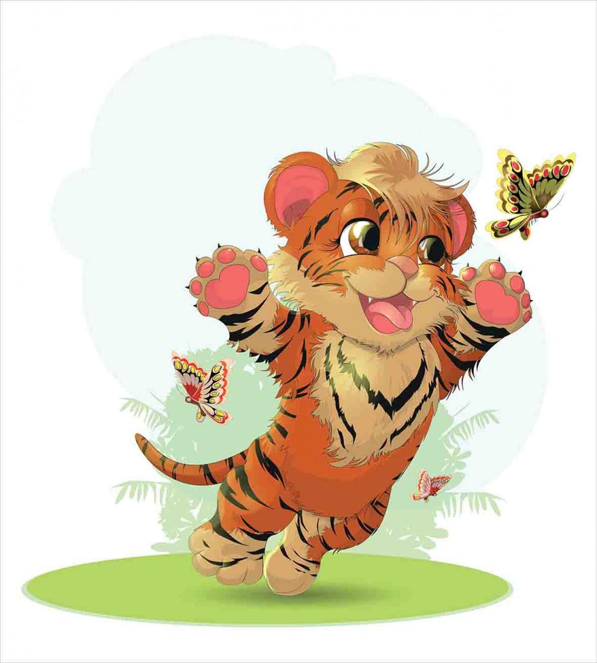 Cub with Butterflies — Pattern