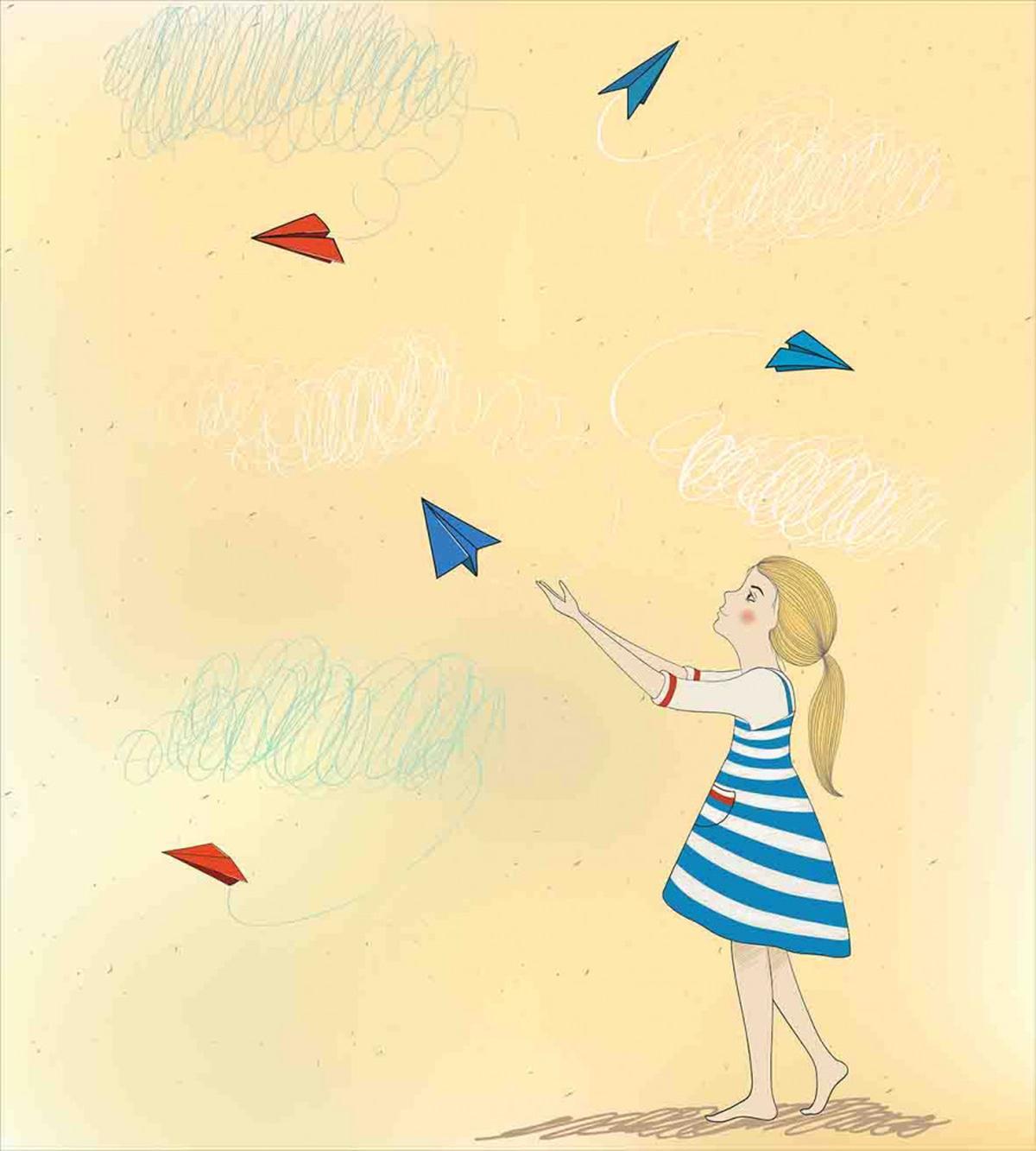 Girl with Paper Planes — Pattern
