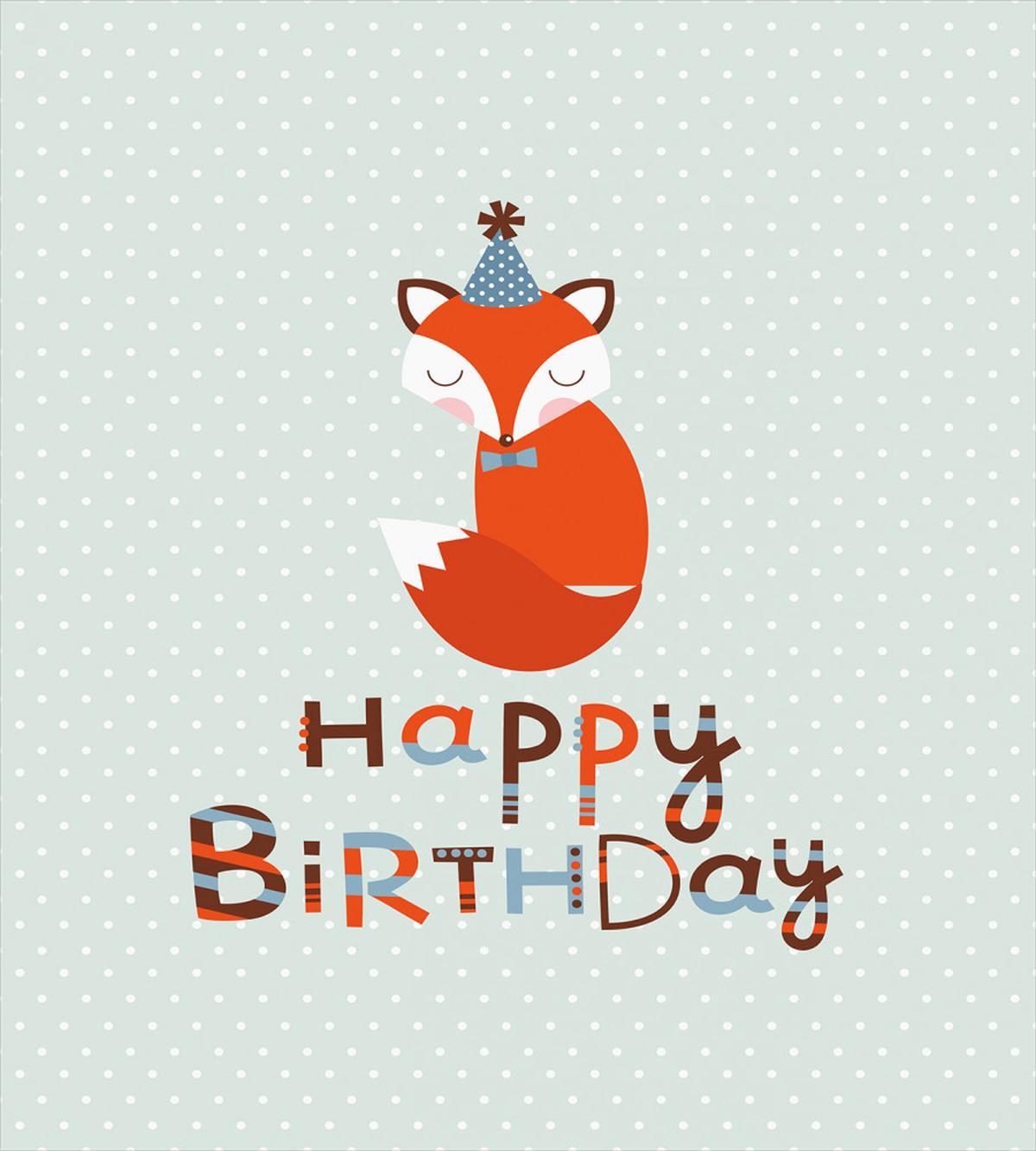 Fox Greeting Text — Pattern