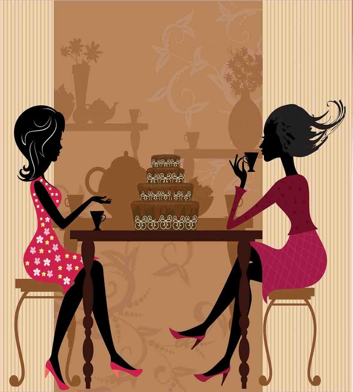 Women Chatting — Pattern