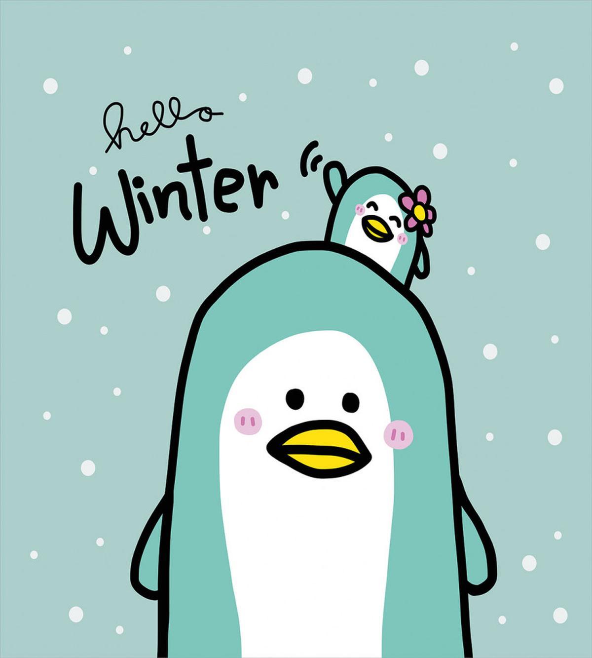 Mom and Baby Penguins — Pattern