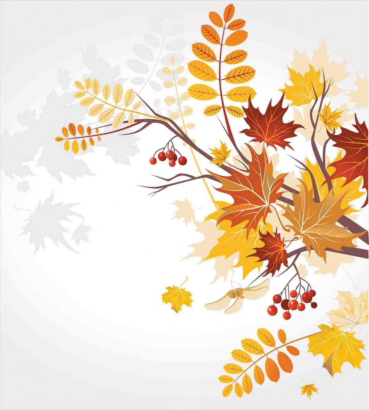 Autumn Themed Faded Leaves — Pattern
