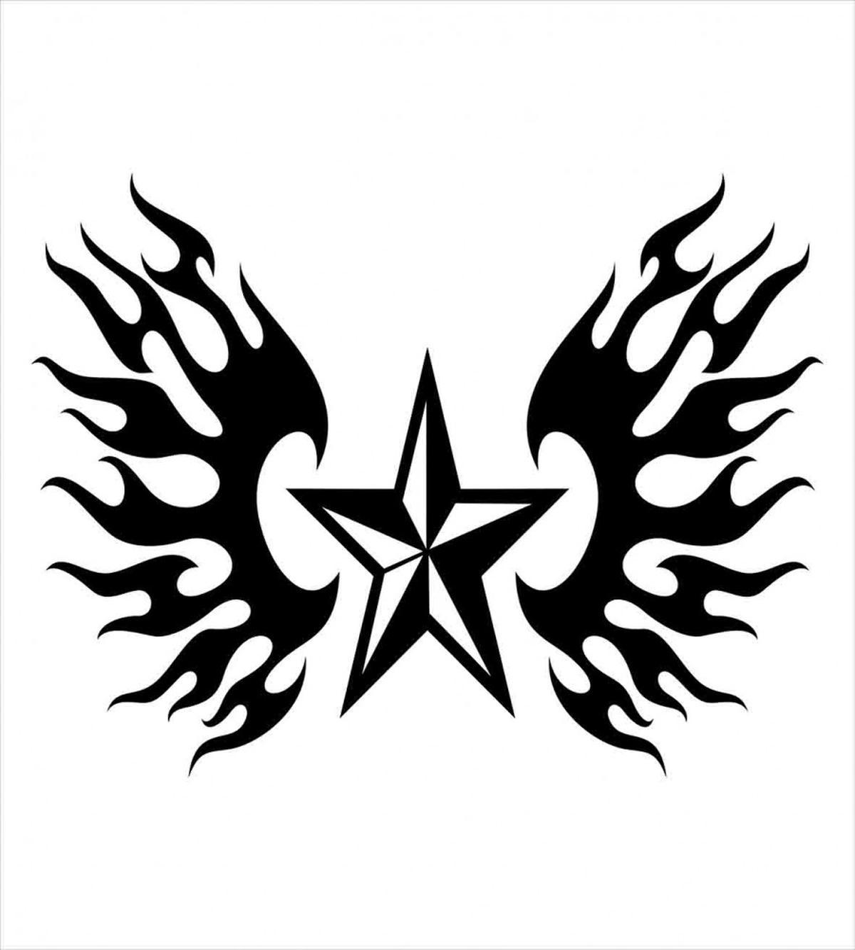 Flame Wings Design — Pattern