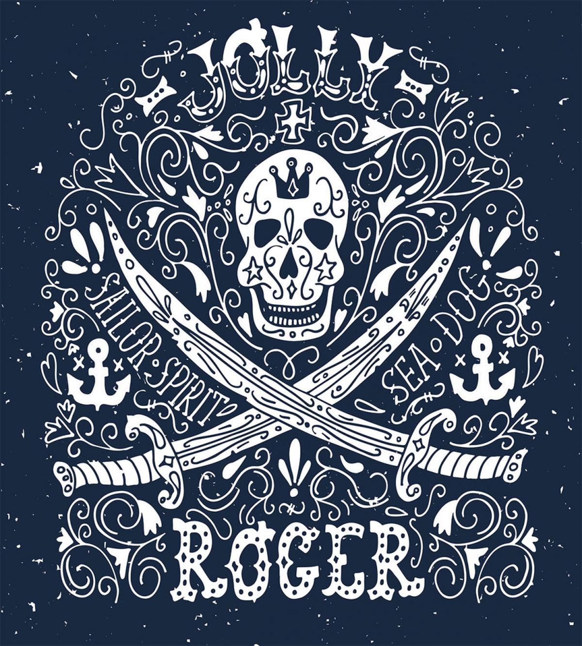 Pirates Jolly Roger Flag — Pattern
