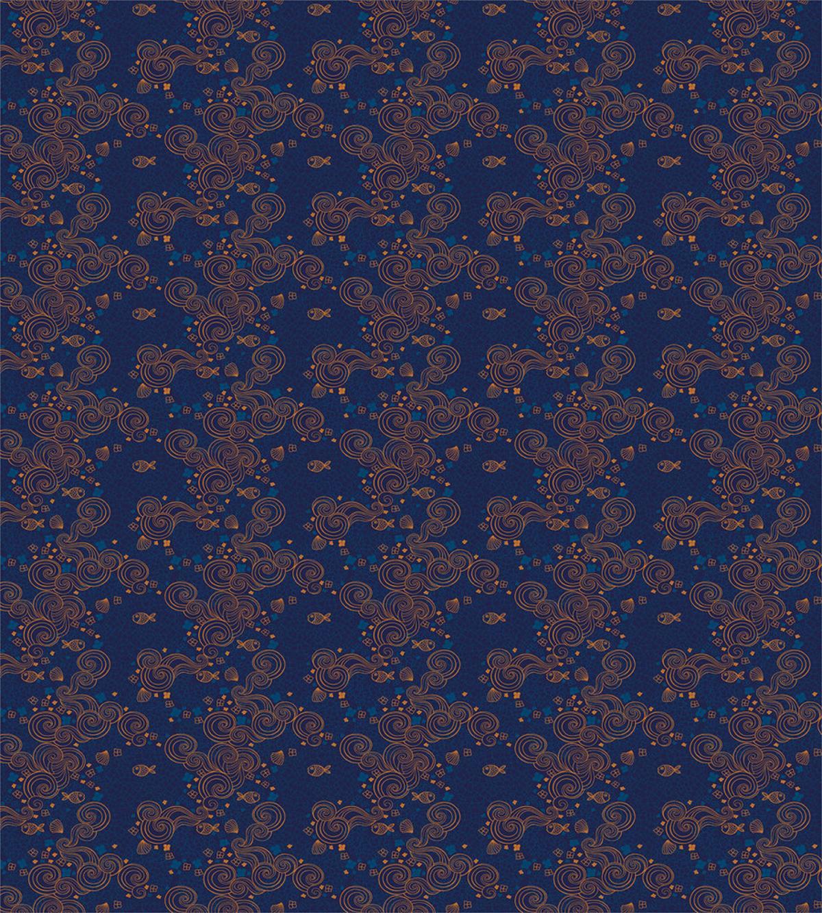 Fish Shell Flowers Swirls — Pattern