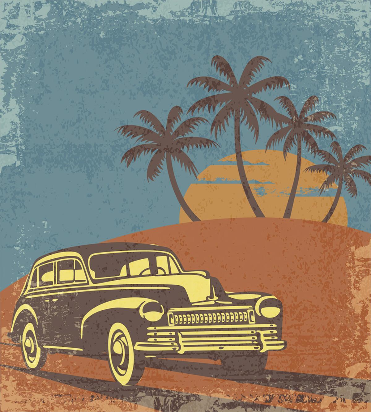 Vintage Ride on the Beach — Pattern