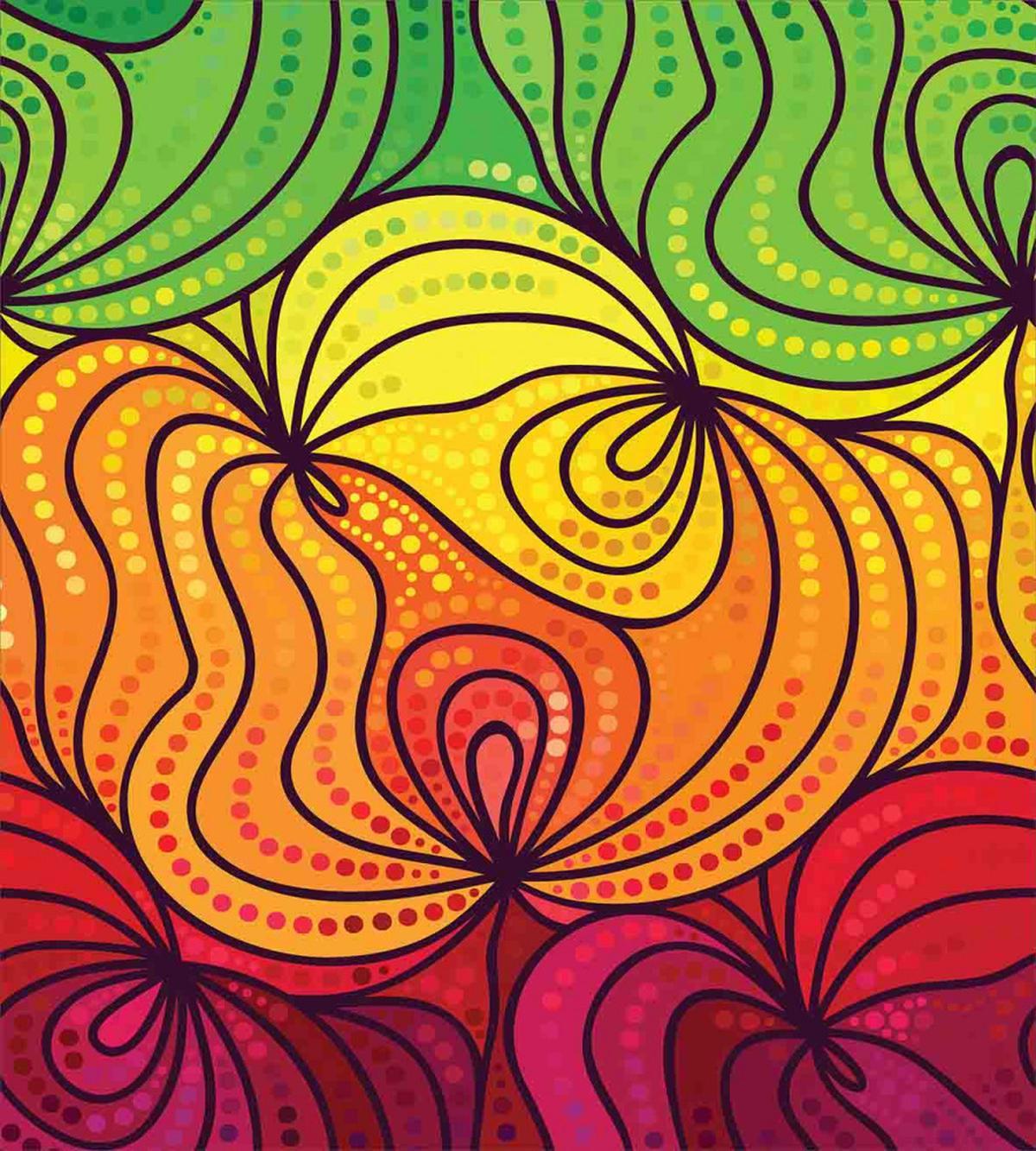 Colorful Tangled Lines — Pattern