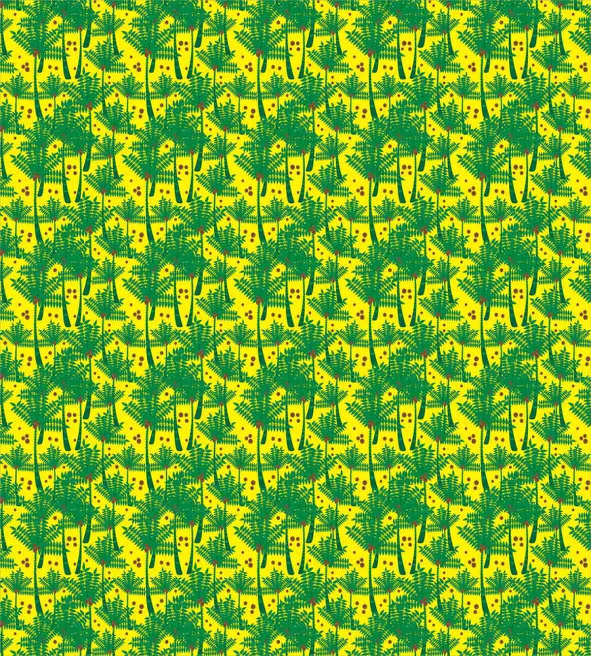 Coconuts on Palm Tree — Pattern