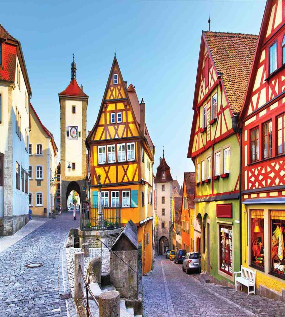 Colorful Street Houses — Pattern