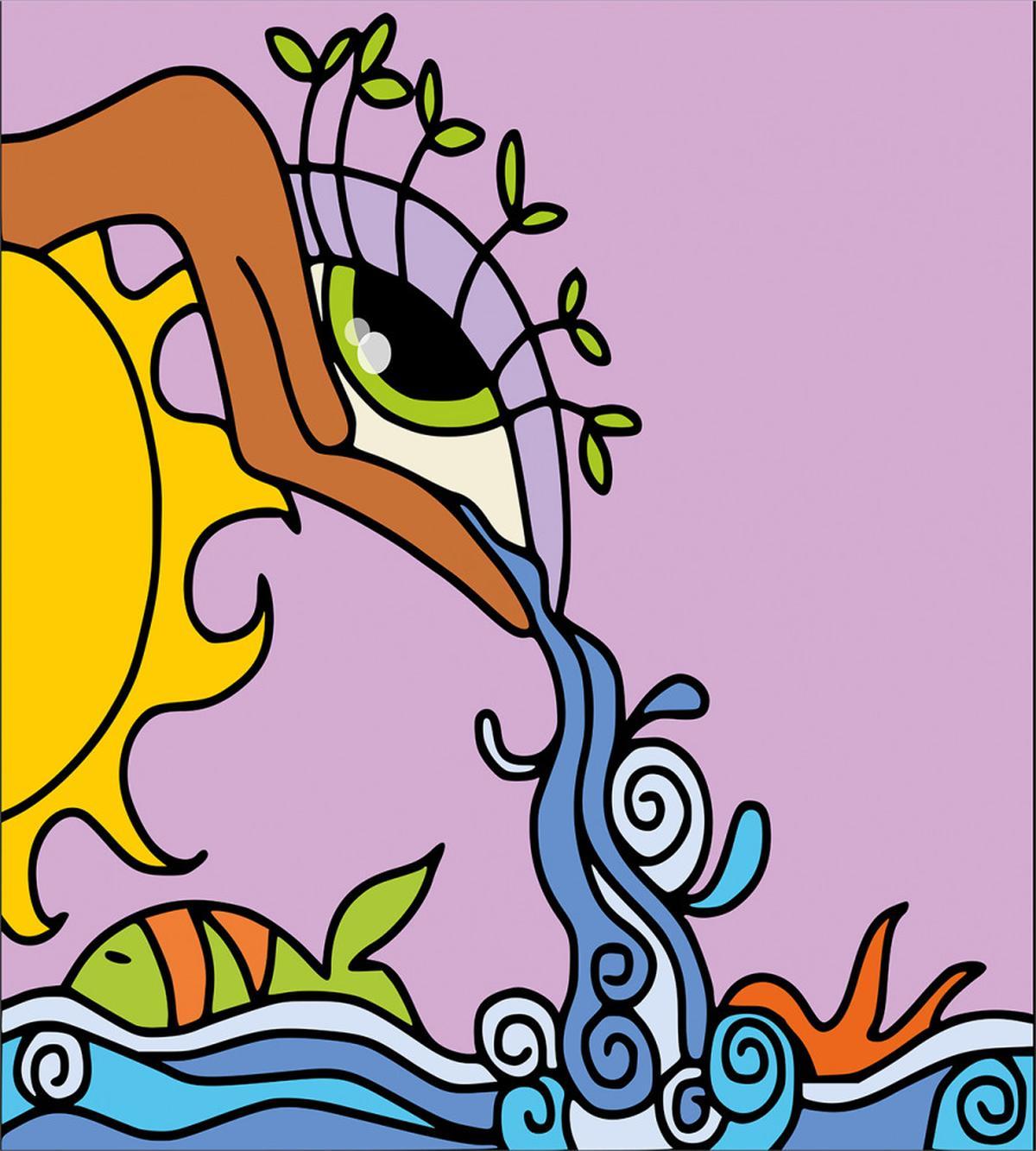Fantasy Sun Waterfall — Pattern