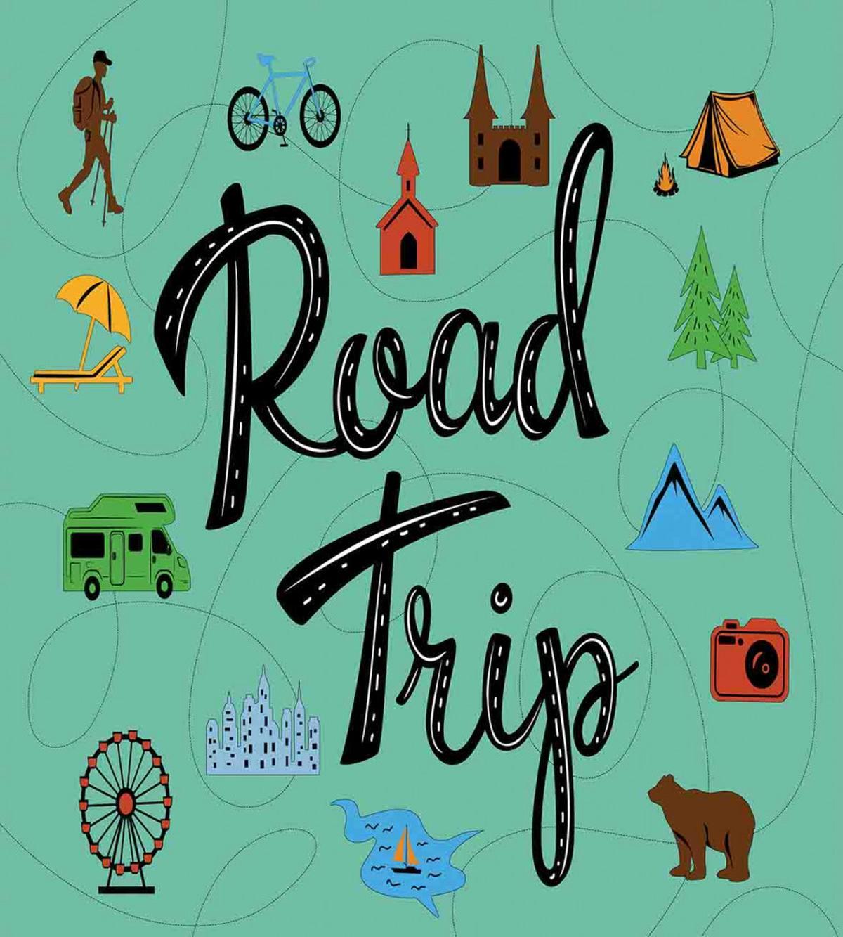 Road Trip Calligraphy with Map — Pattern