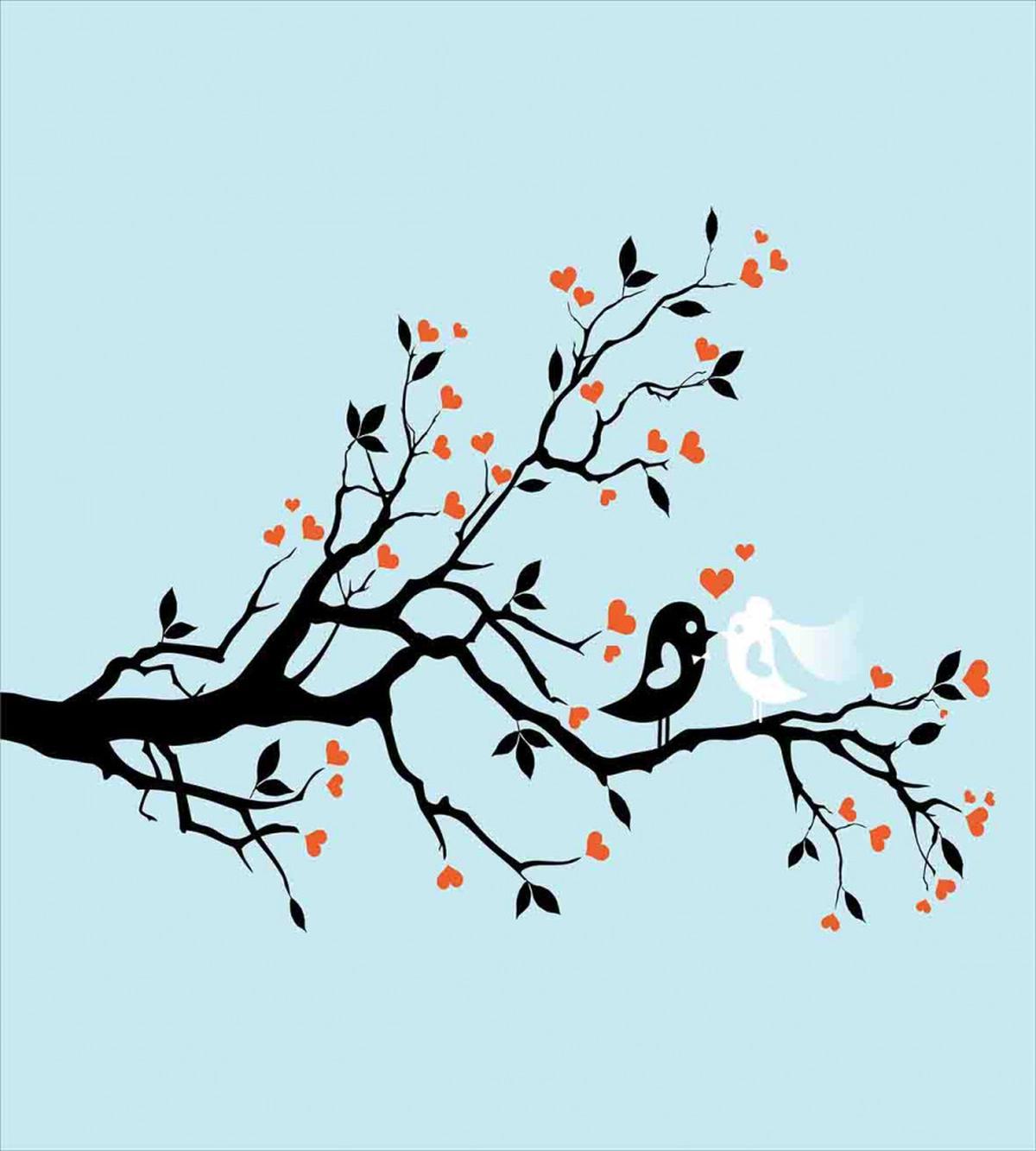 Happy Bird Couple — Pattern