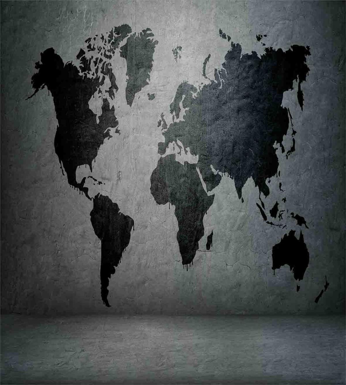 World Map on Wall — Pattern