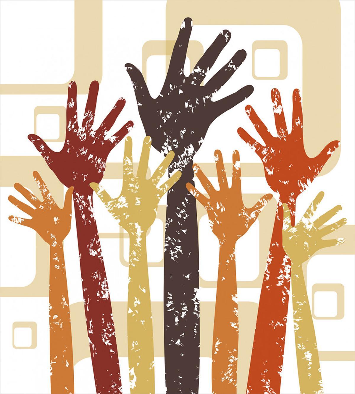 Abstract Brown Hands — Pattern