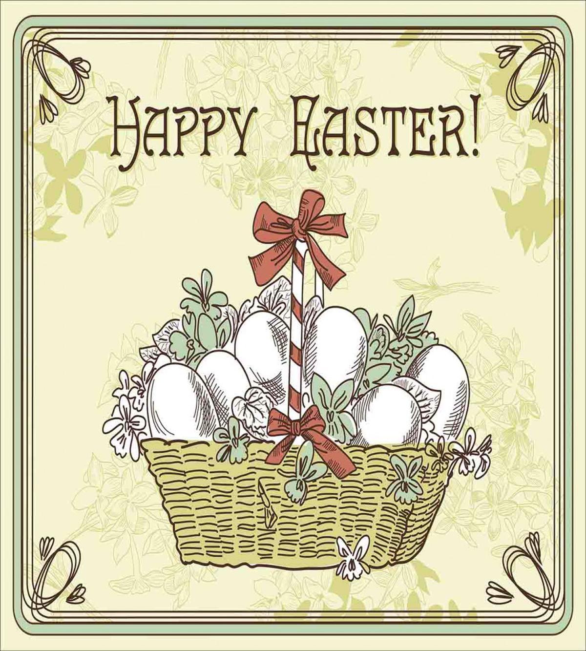 Vintage Ribbon Basket Eggs — Pattern