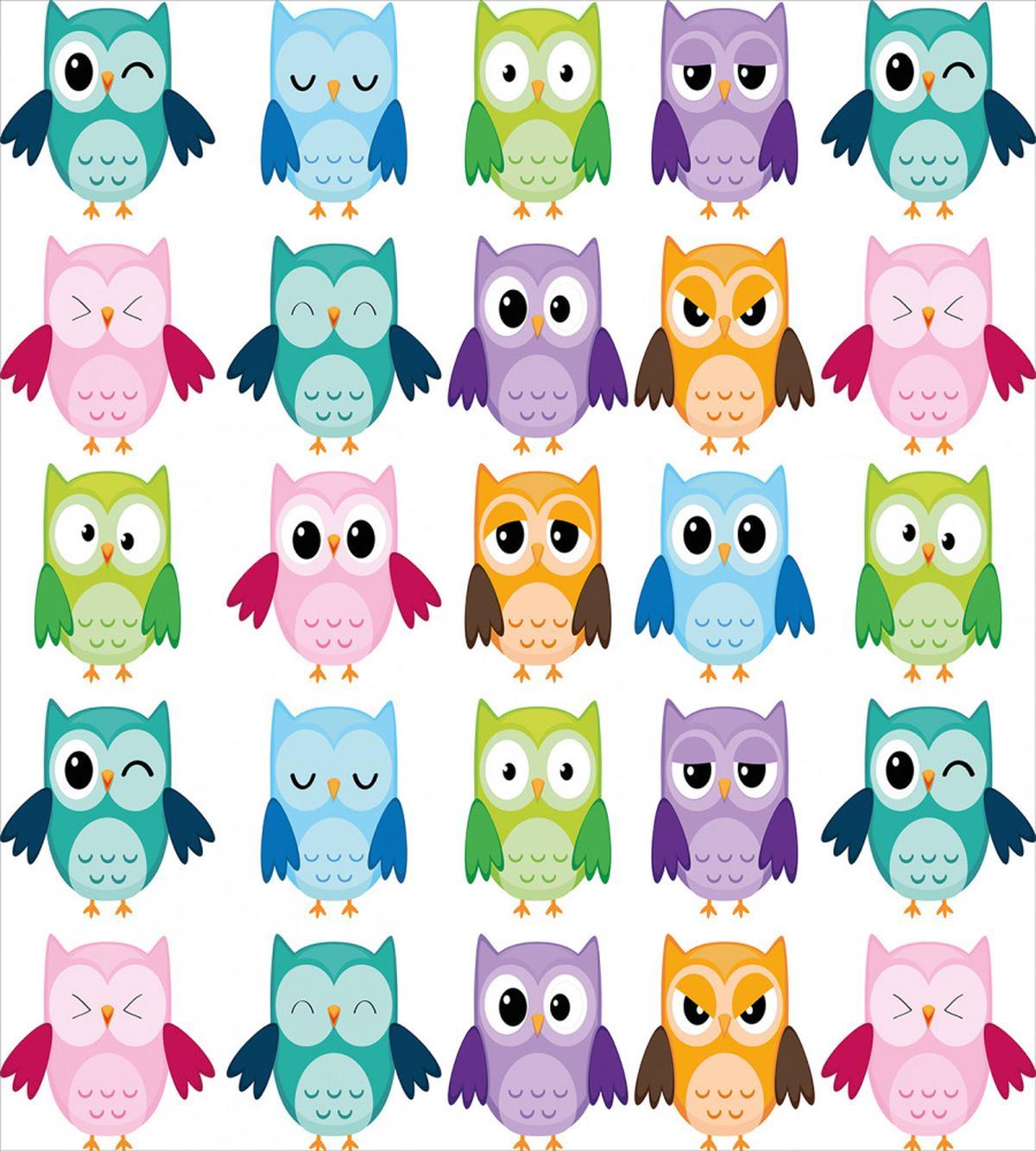 Friendly Bird Owl Comic — Pattern