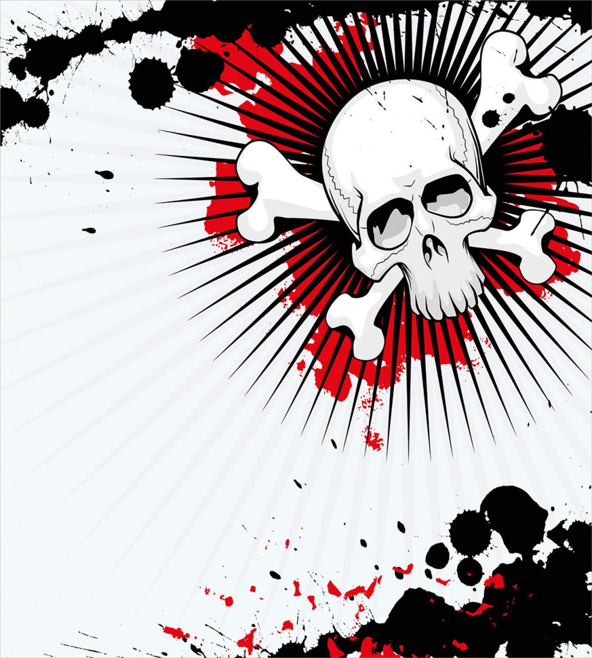 Skull Bones Grunge — Pattern
