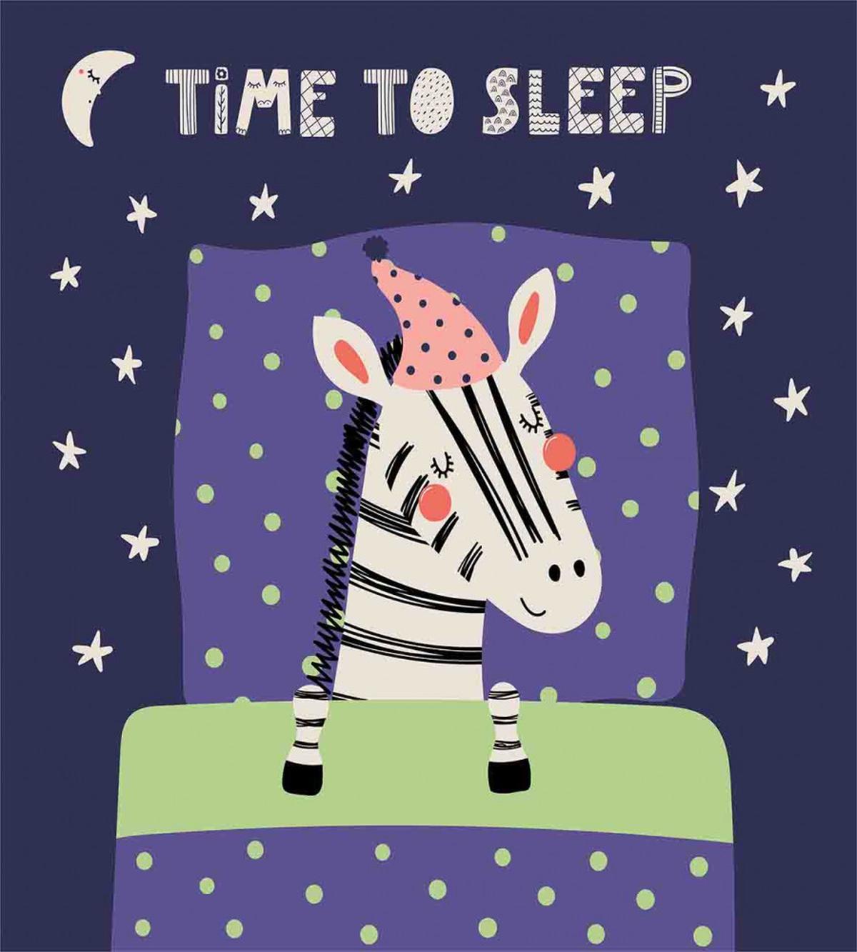 Sleeping Zebra in Nightcap — Pattern