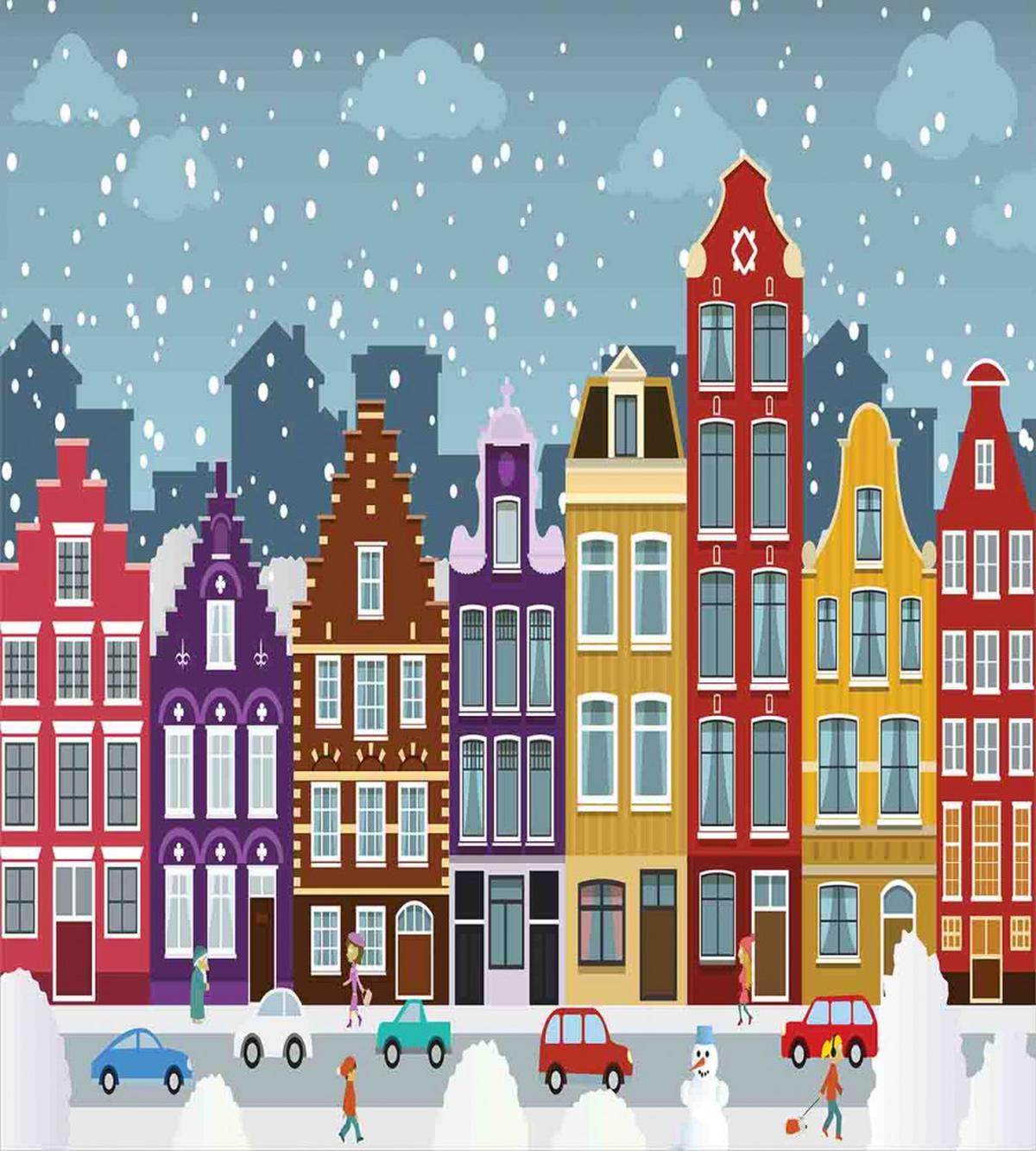Dutch Town in the Winter — Pattern