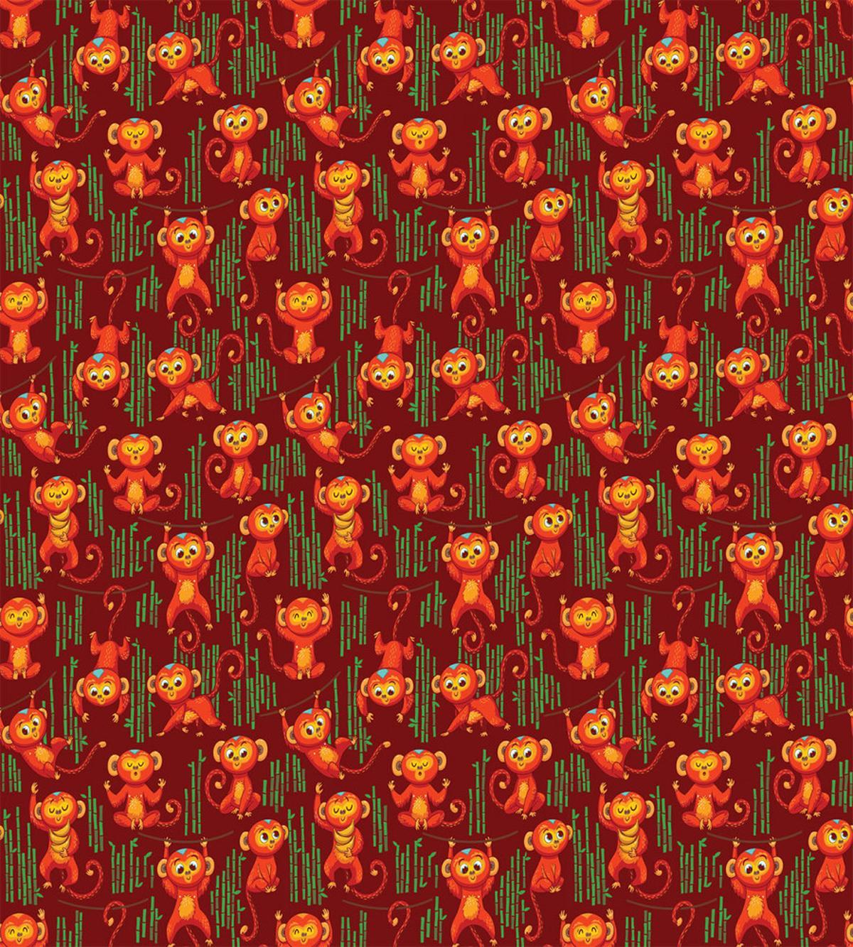Funny Playful Monkeys — Pattern