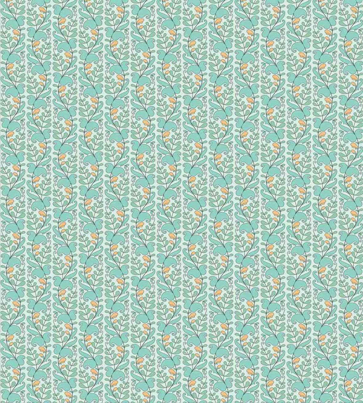 Foliage on Green Background — Pattern