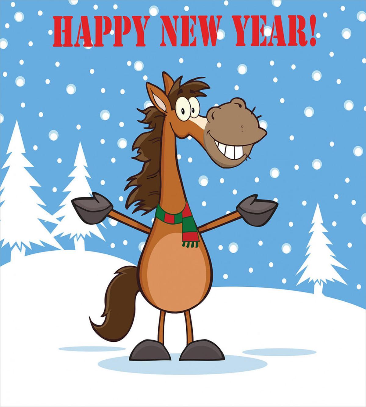 Horse in Snow Winter — Pattern