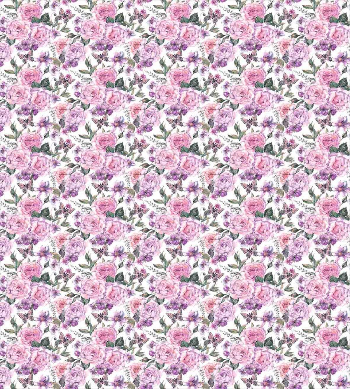 Swallowtails and Roses — Pattern