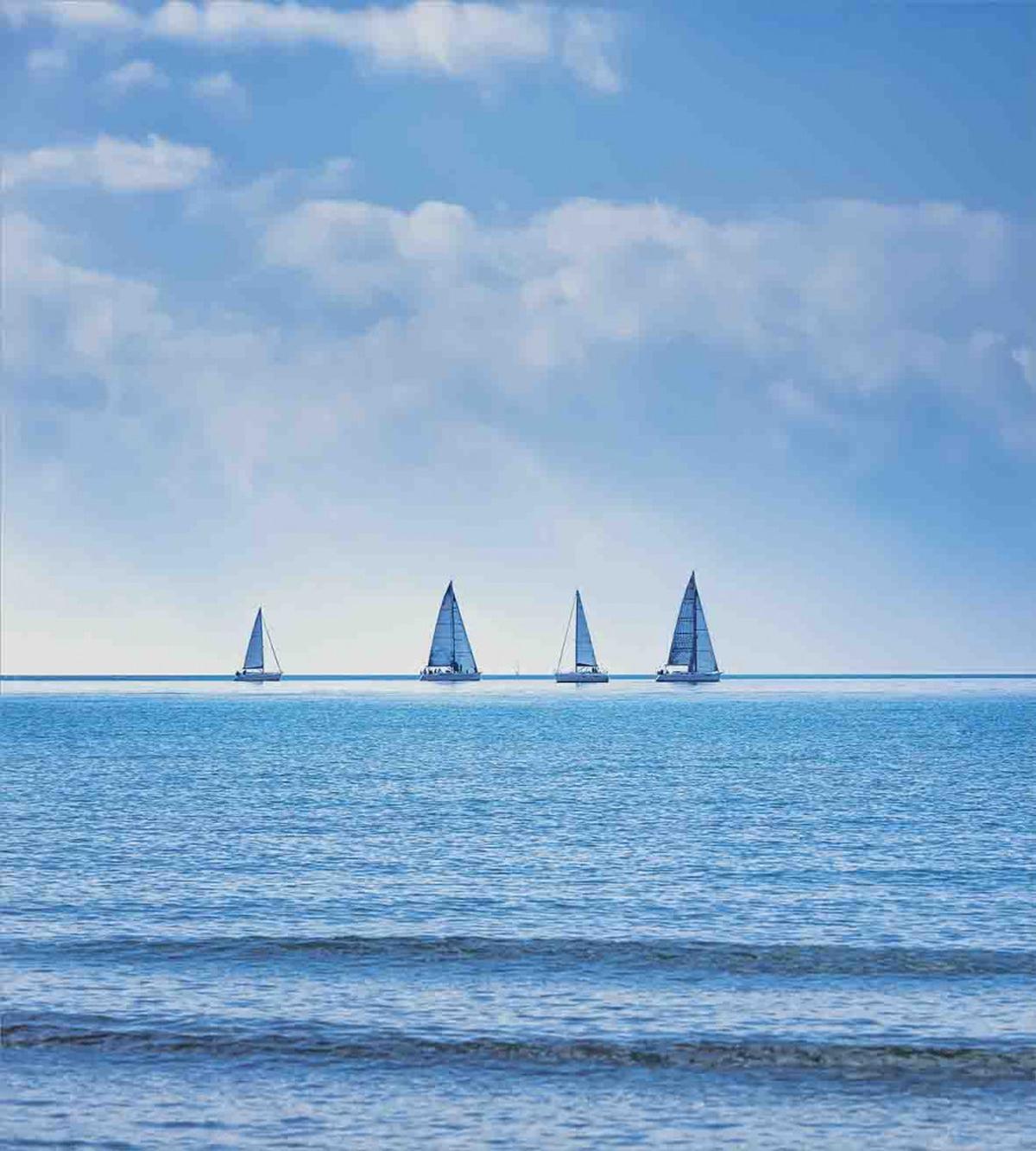 Sailing Boat on Ocean — Pattern