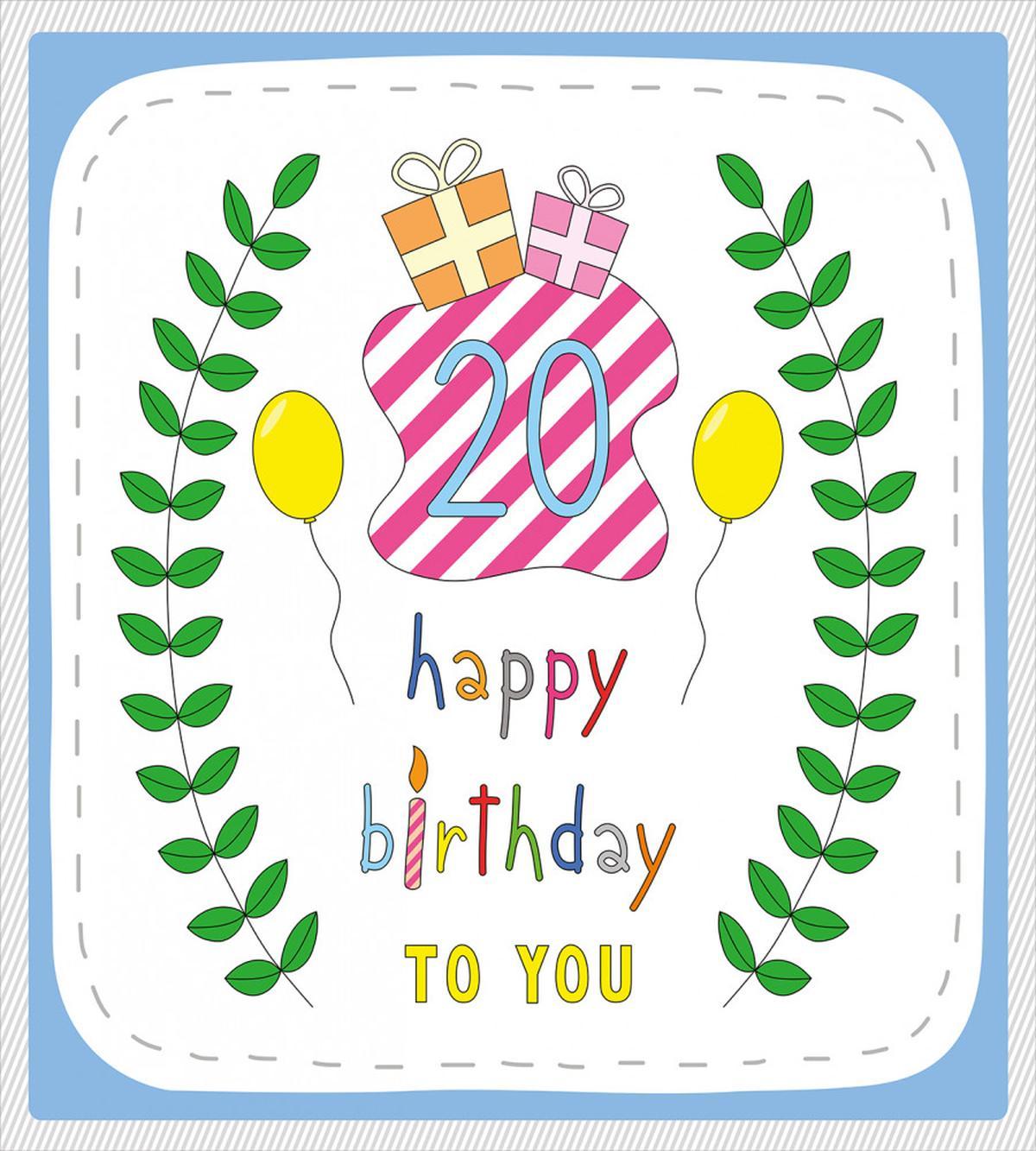 Birthday 20 Years — Pattern