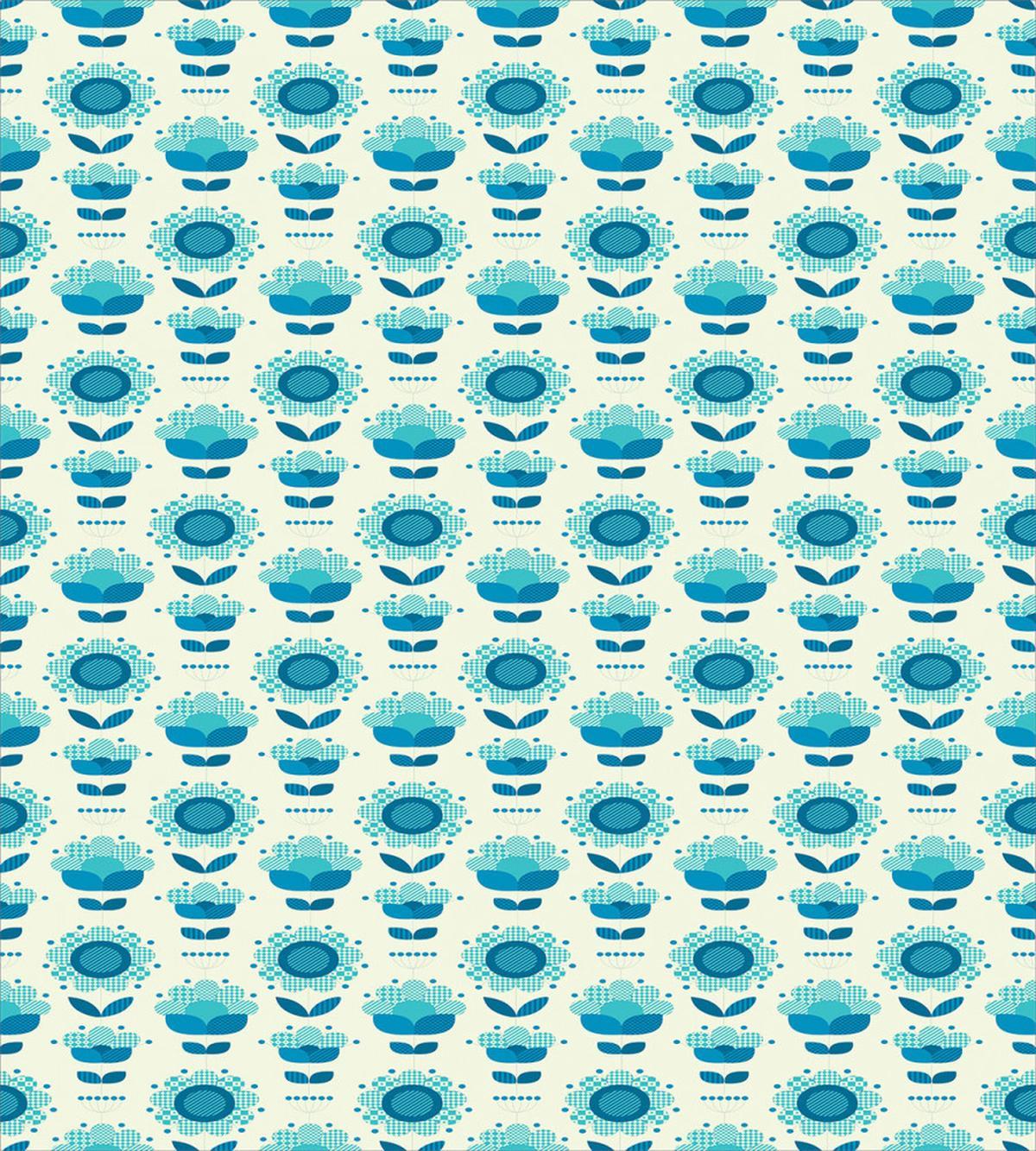 Folkloric Abstract Flowers — Pattern