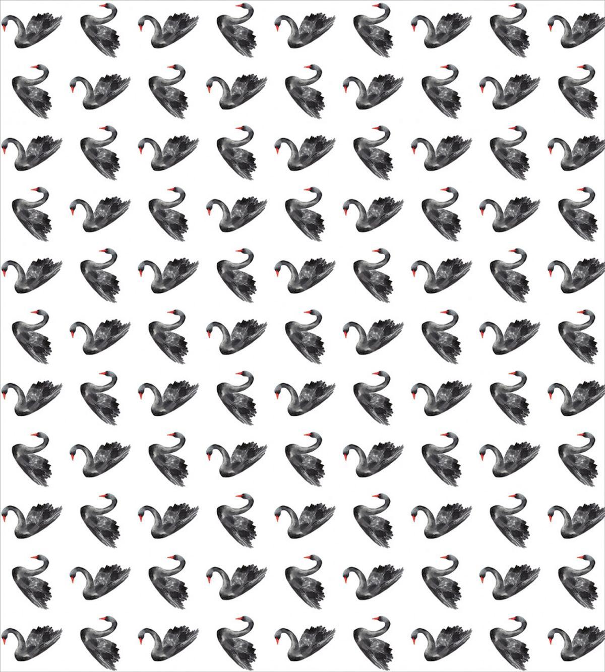 Aquarelle Black Birds — Pattern