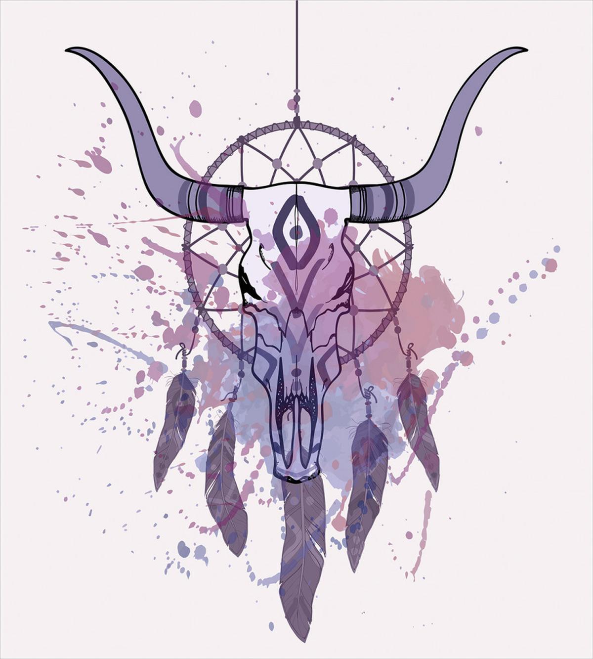 Dreamcatcher in Watercolor — Pattern
