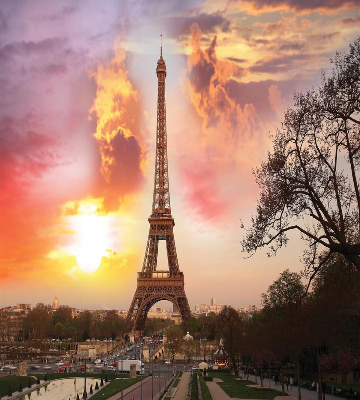 Parisian Cityscape at Sunset — Pattern