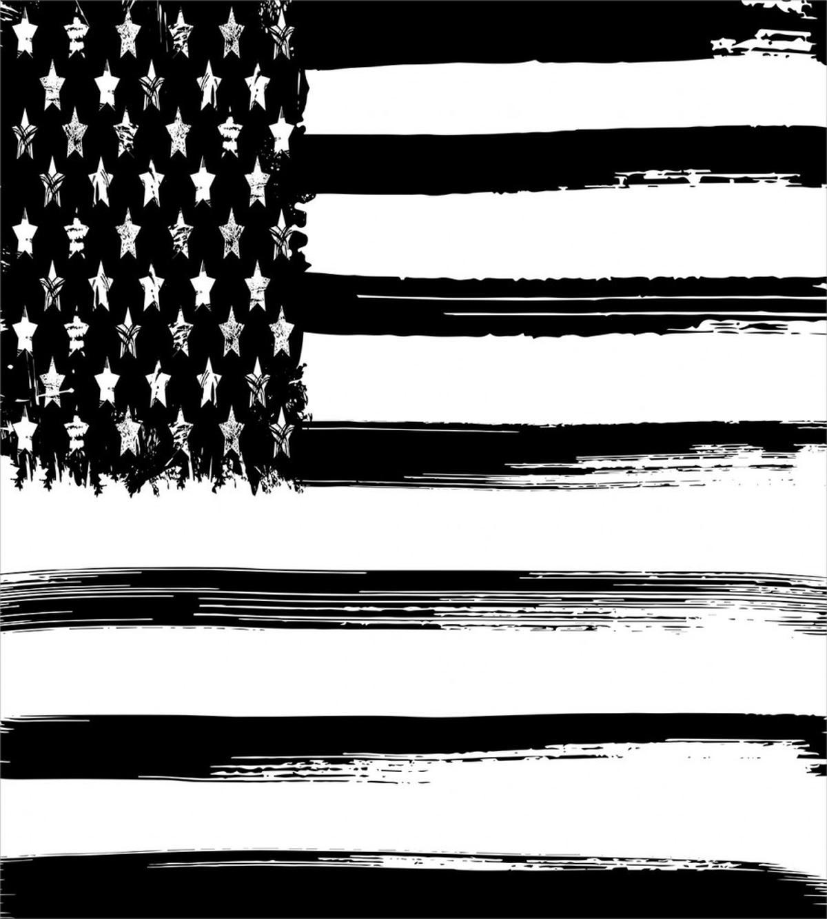 Grunge Monochrome USA Flag — Pattern