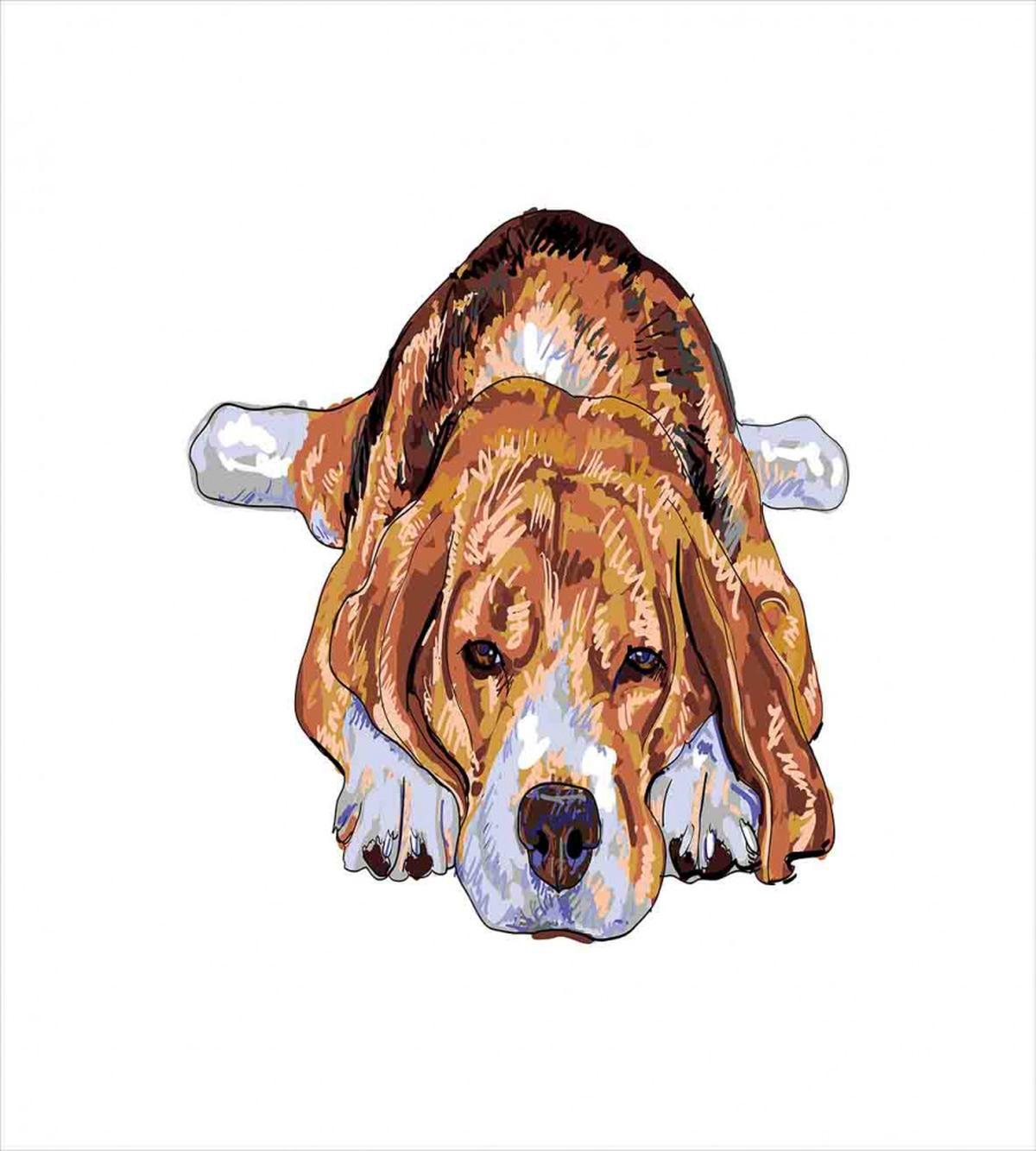 Old Dog Resting Sketch — Pattern