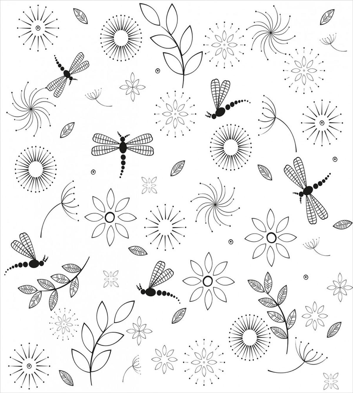 Dragonfly Floral — Pattern