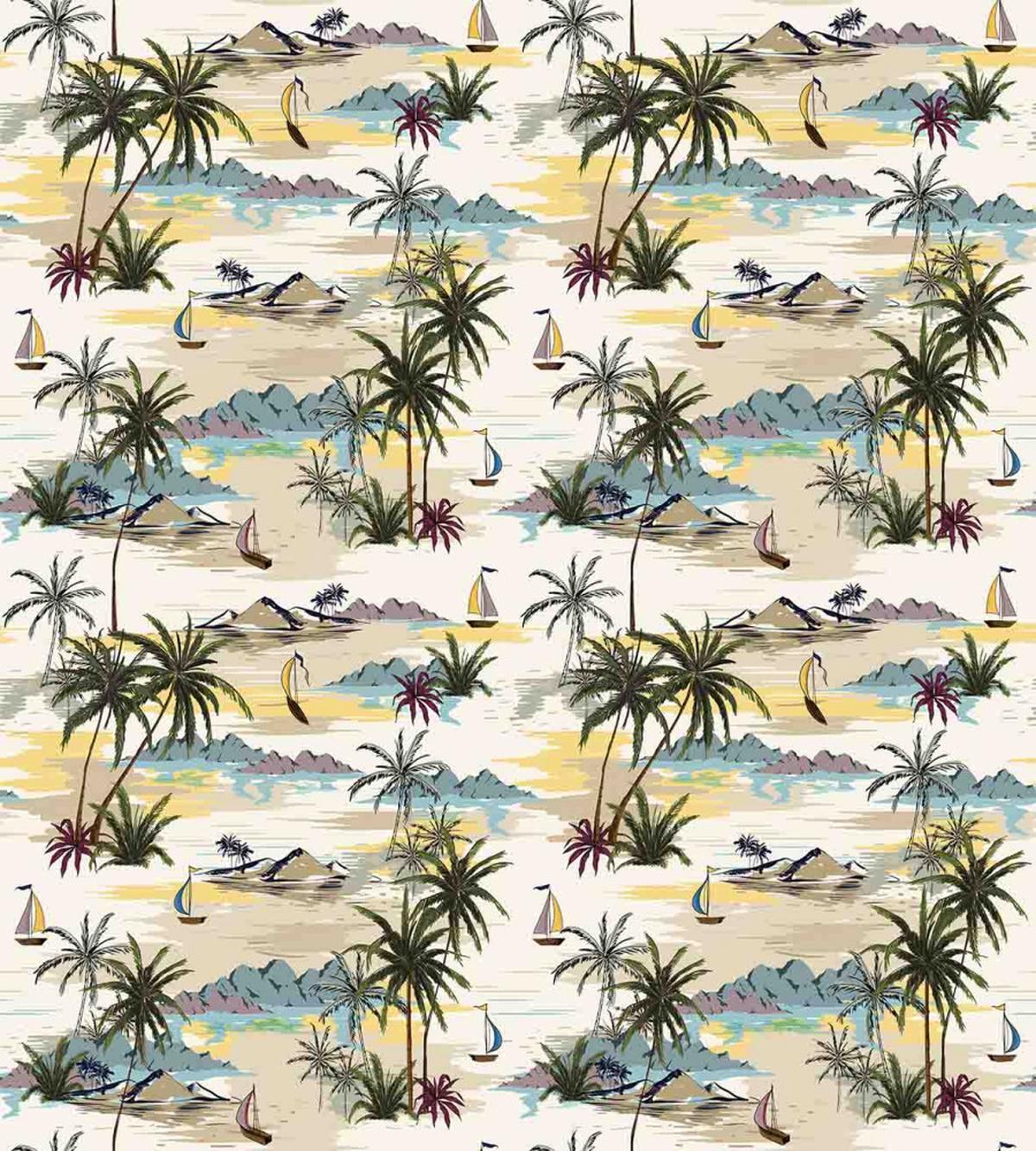 Pastel Hawaii Island Scene — Pattern