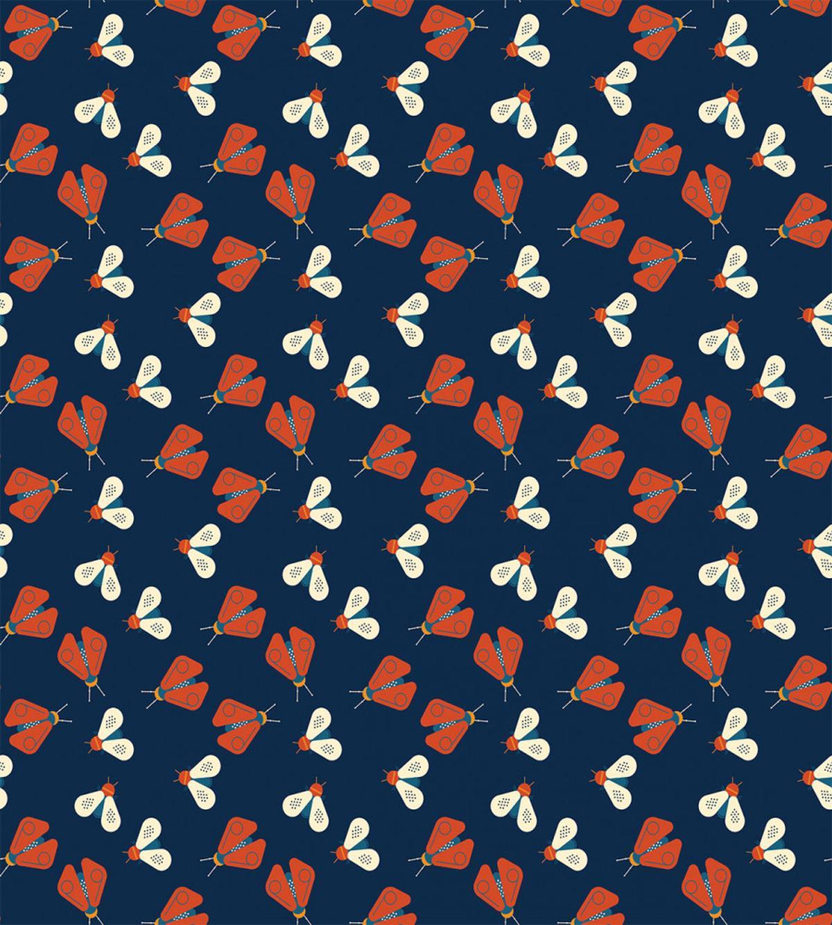 Flying Spring Insect Theme — Pattern
