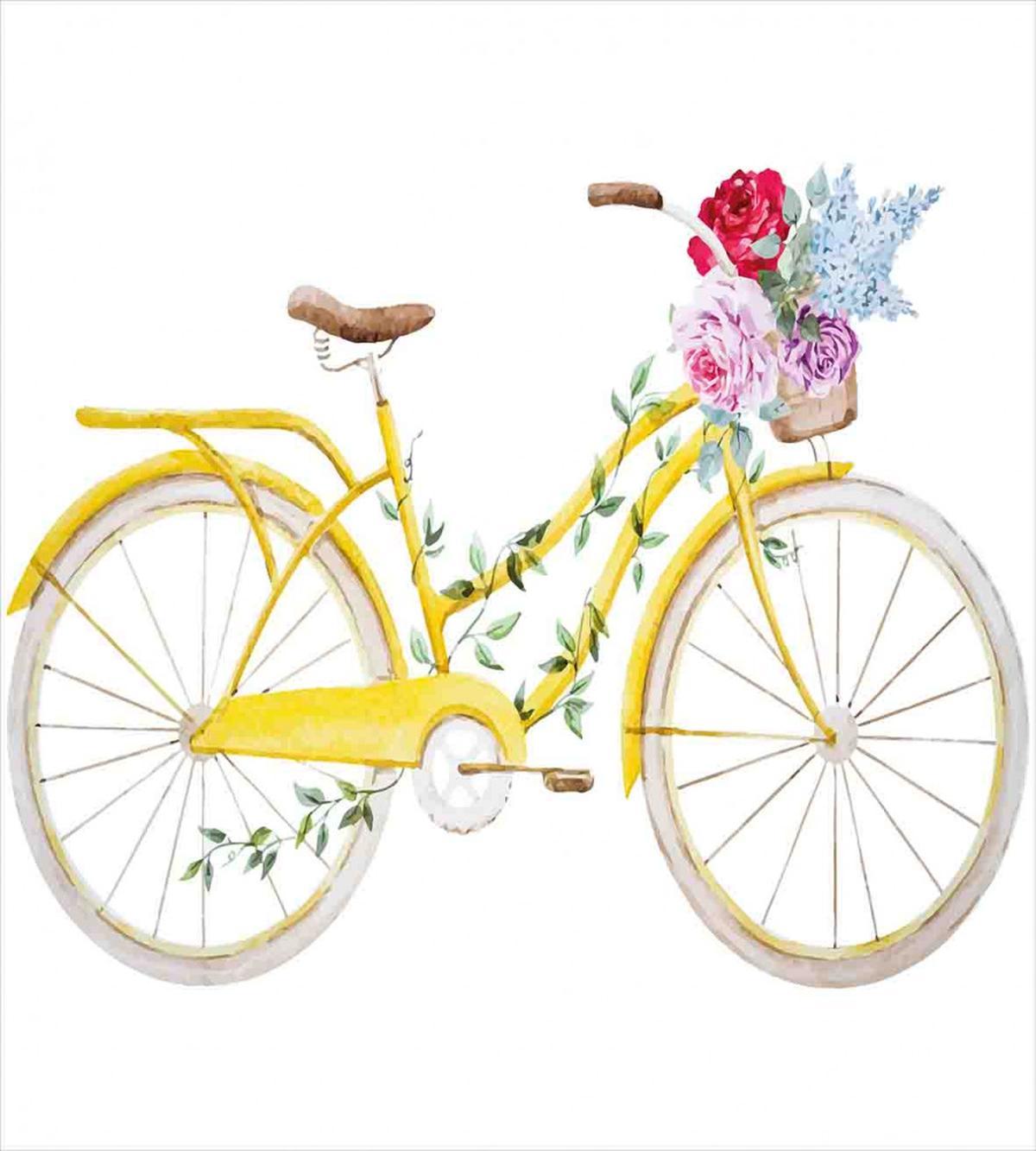 Bicycle with Flowers — Pattern