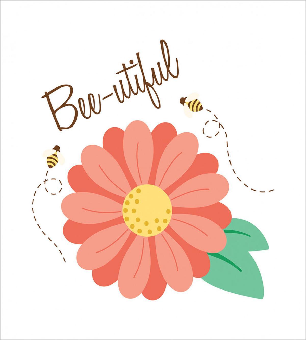 Bee-utiful Floral Scene — Pattern